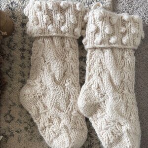 Hearth & Hand Ivory Cable Knit Stockings